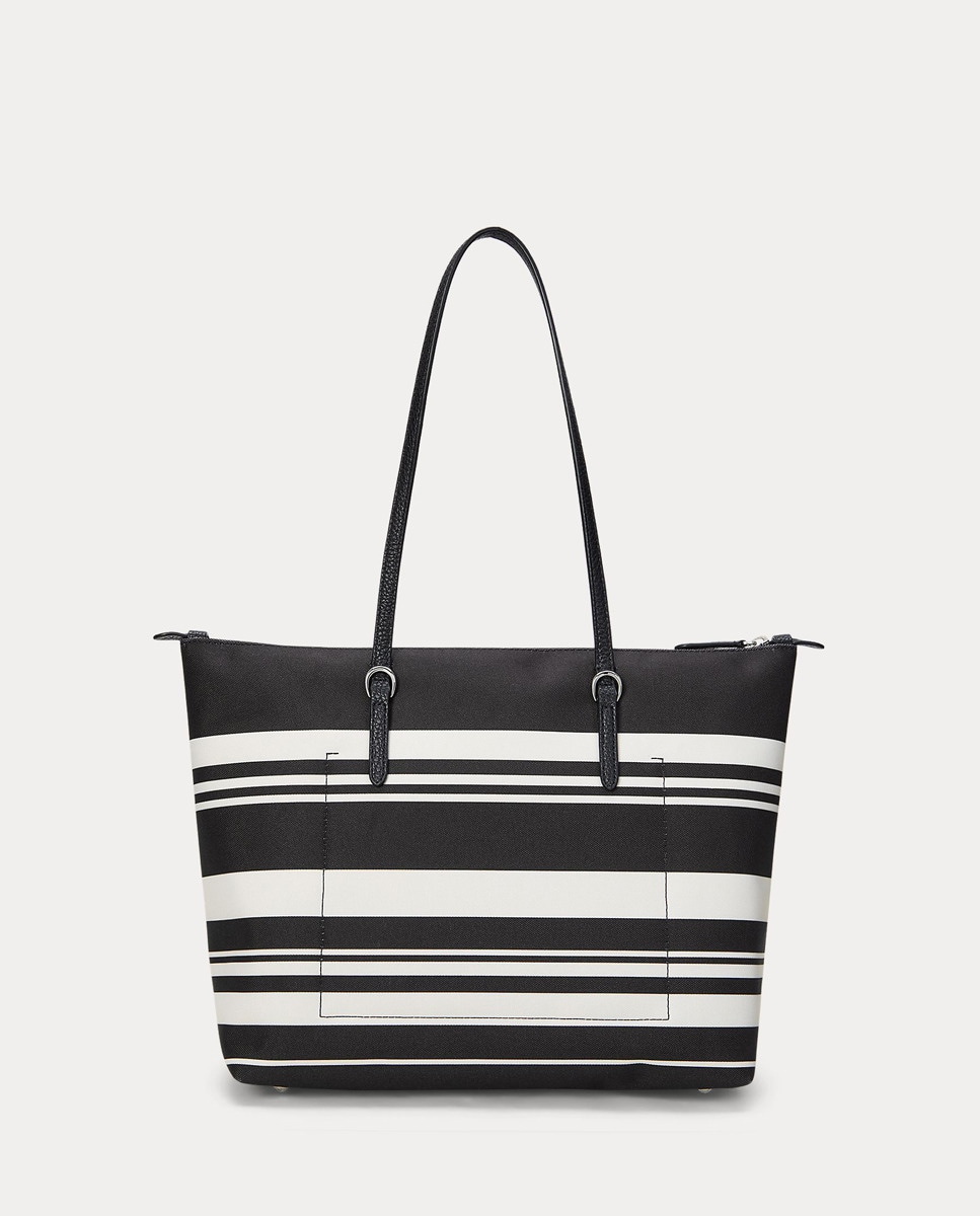 Mala Tipo Tote Keaton Média com Fecho de Correr e em Nylon Azul-marinho-3