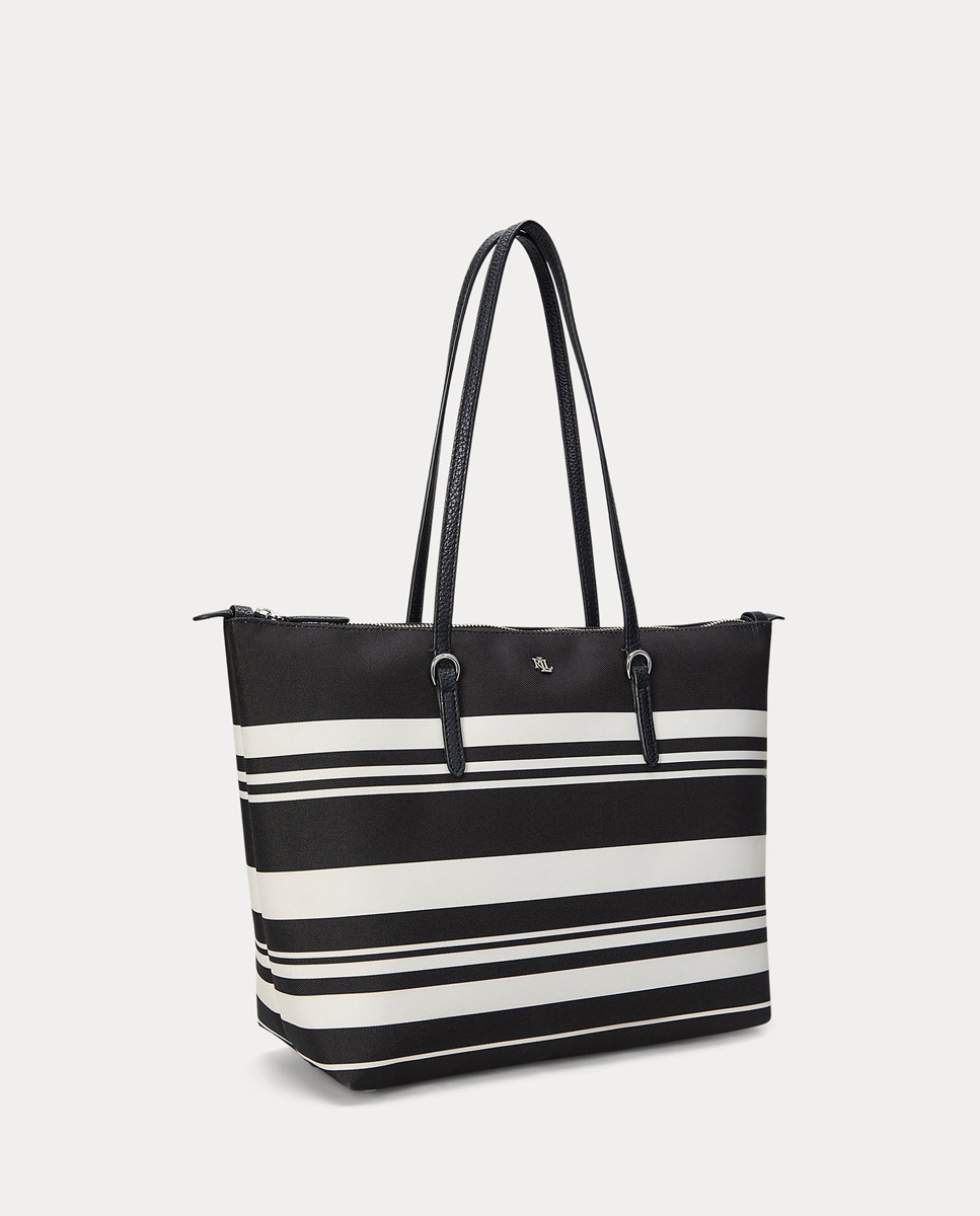 Mala Tipo Tote Keaton Média com Fecho de Correr e em Nylon Azul-marinho-4