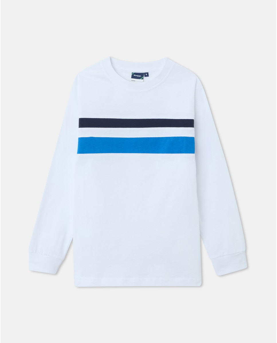 Camiseta manga larga rayas - Kids El Corte Inglés - Azul Azul-1