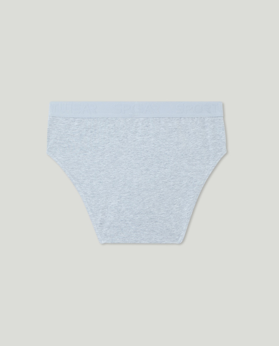 Pack 2 slips liso goma vista de hombre Gris-3