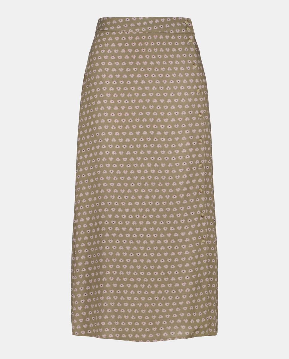 Falda de mujer estampada Verde-4