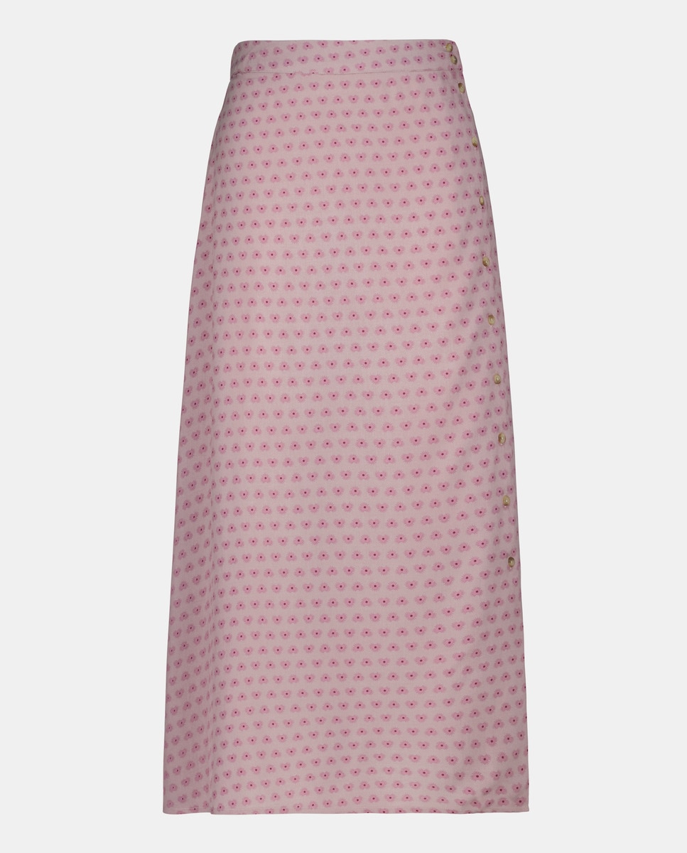 Falda de mujer estampada Rosa-4
