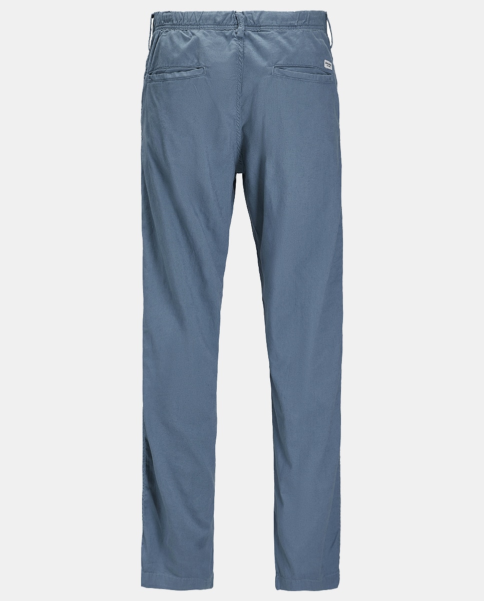 Joggers com Cordões e Cintura Subida Azul-5
