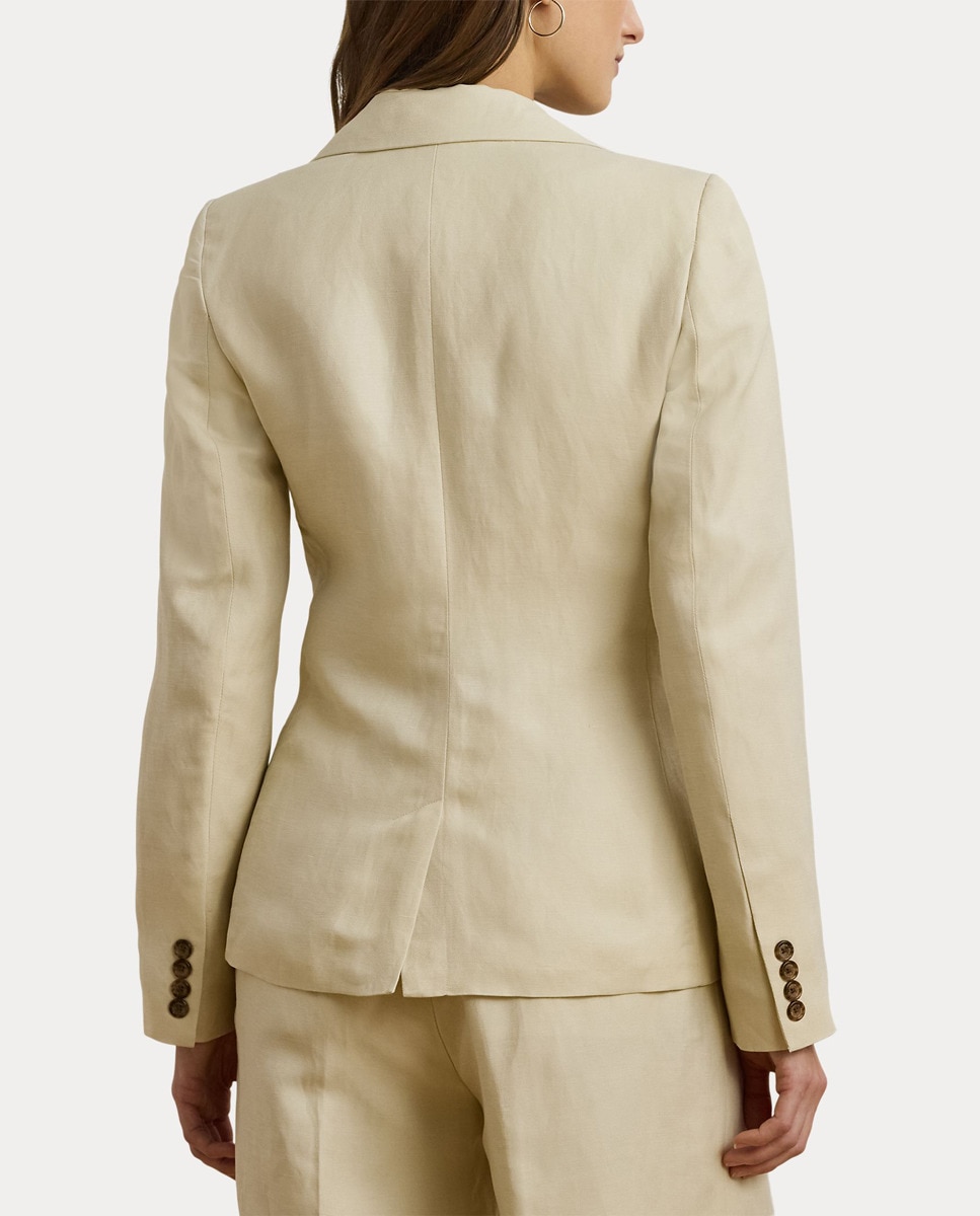 Blazer de Fato com Abas e Abotoadura Simples Cru-5
