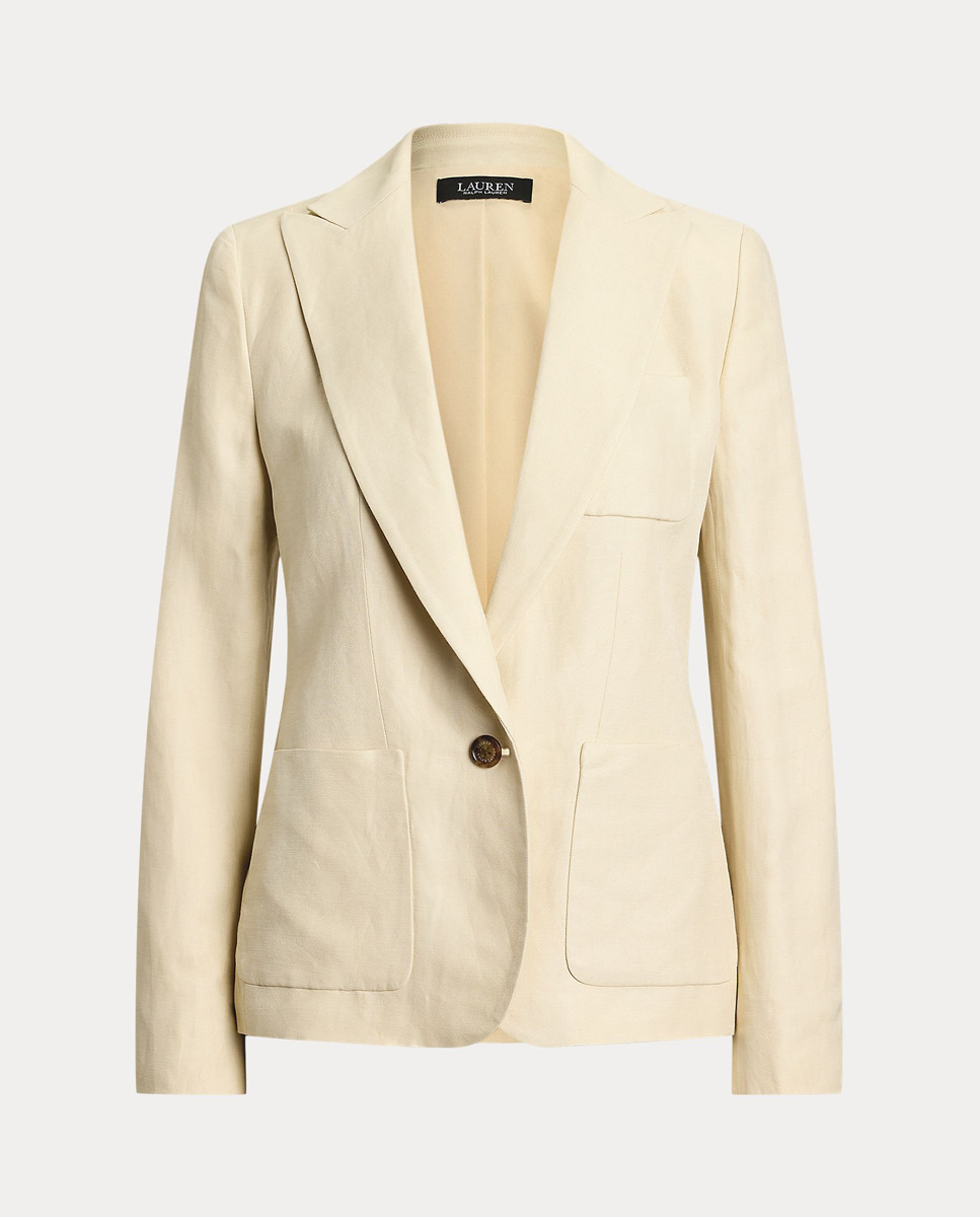 Blazer de Fato com Abas e Abotoadura Simples Cru-7