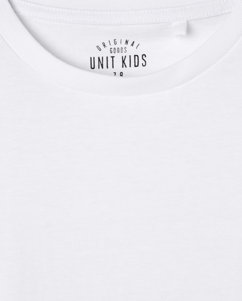 Camiseta de niño lisa manga larga Blanco-3