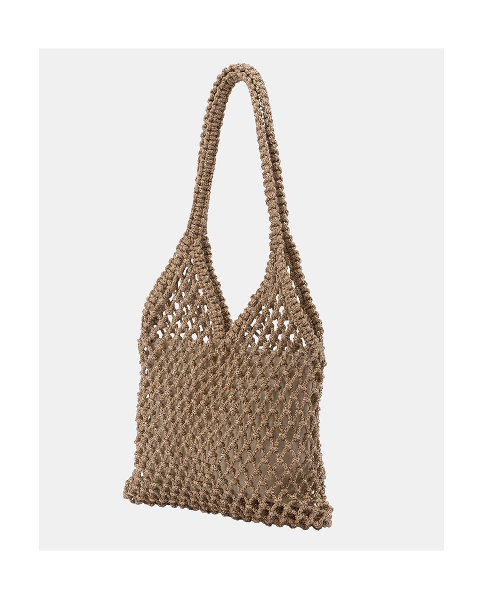 Bolso Tote de cuerda trenzada metalizado · Simó Sastre · El Corte - Main Image