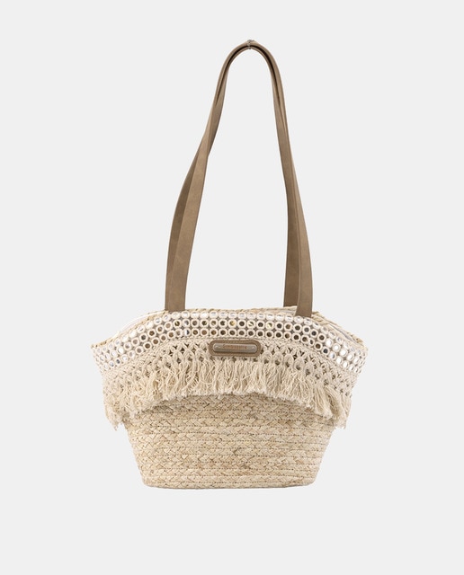 Imagem 0 de Cesta Média de Folhas de Milho Combinadas com Franjas e Espelhos