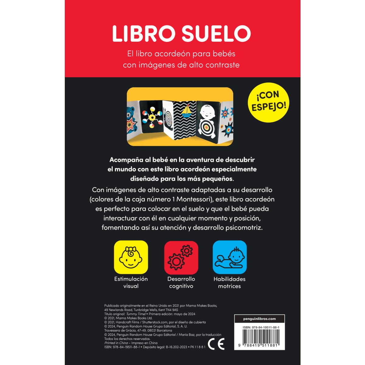 Libro suelo: El libro acordeón para desarrollar la mente del bebé 2