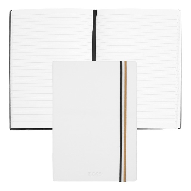 Imagem 0 de Caderno A5 Hugo Boss Iconic linhas branco