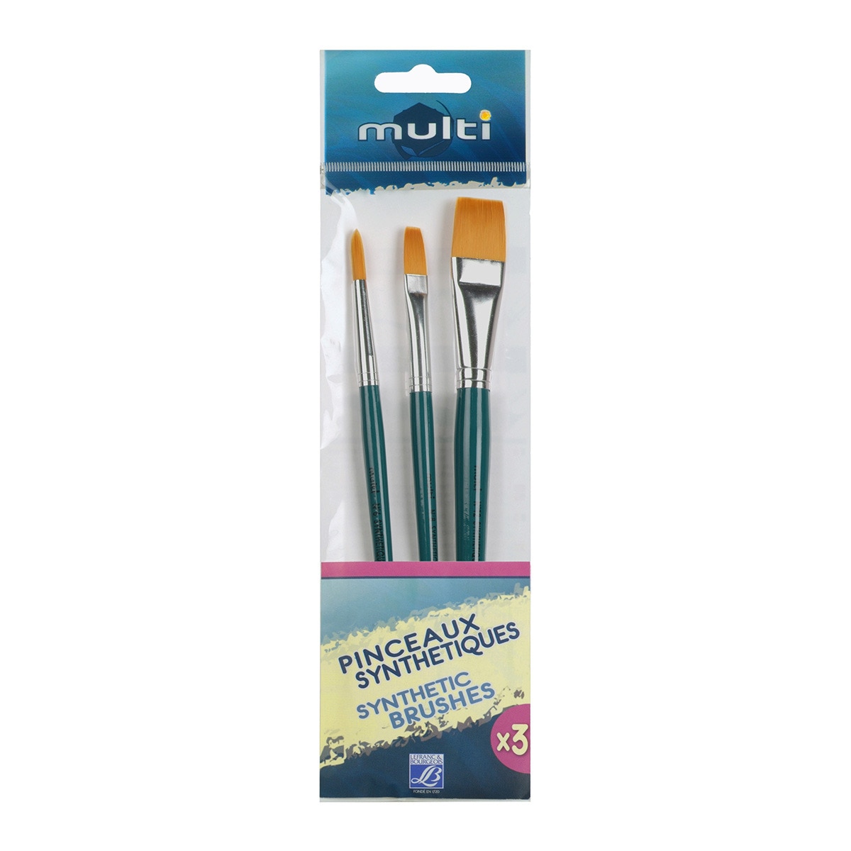 Set 3 Pincéis Sintéticos Multiusos Lefranc 1