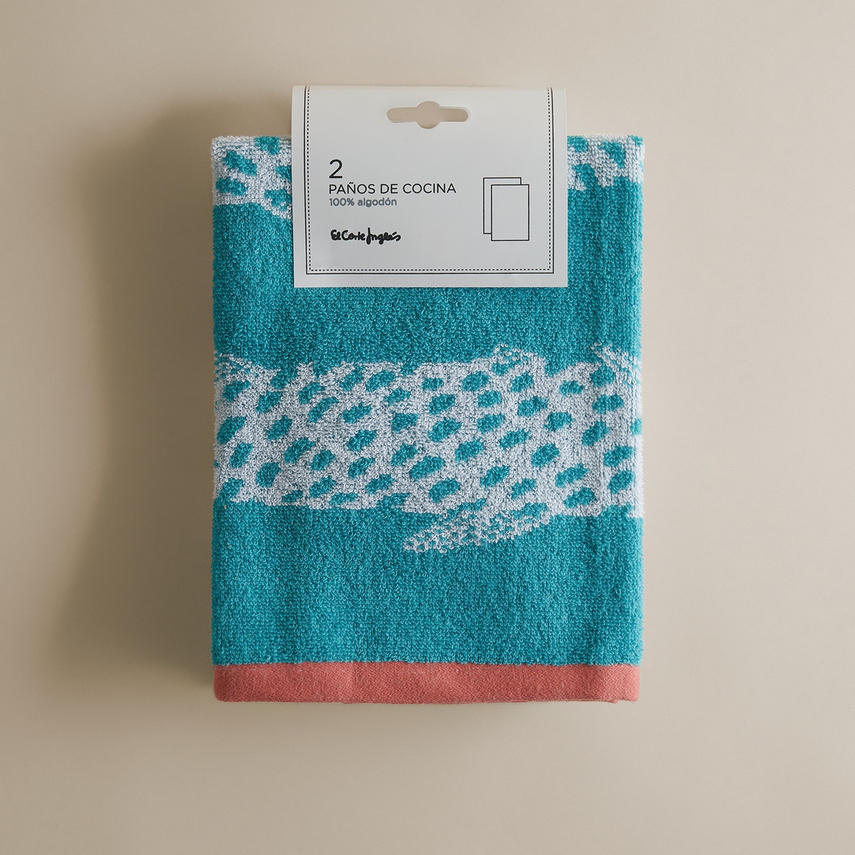 Conjunto de 2 Panos de Tecido Turco de Algodão Espetos Multicolor-6