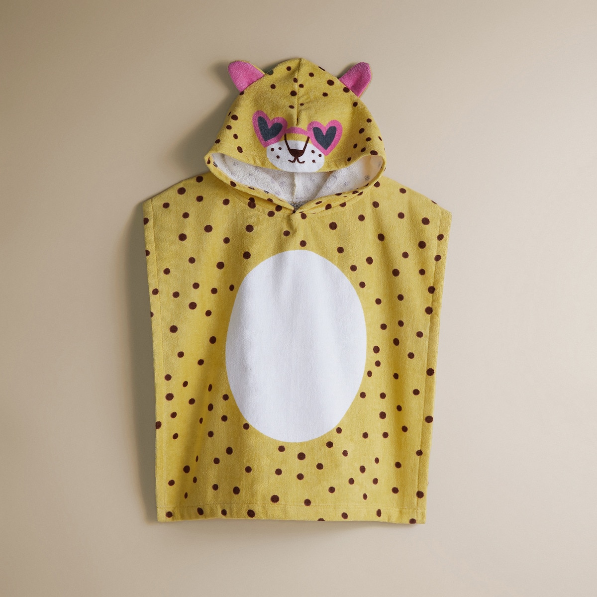 Poncho de playa infantil Leo Basics El Corte Inglés Mostaza-1