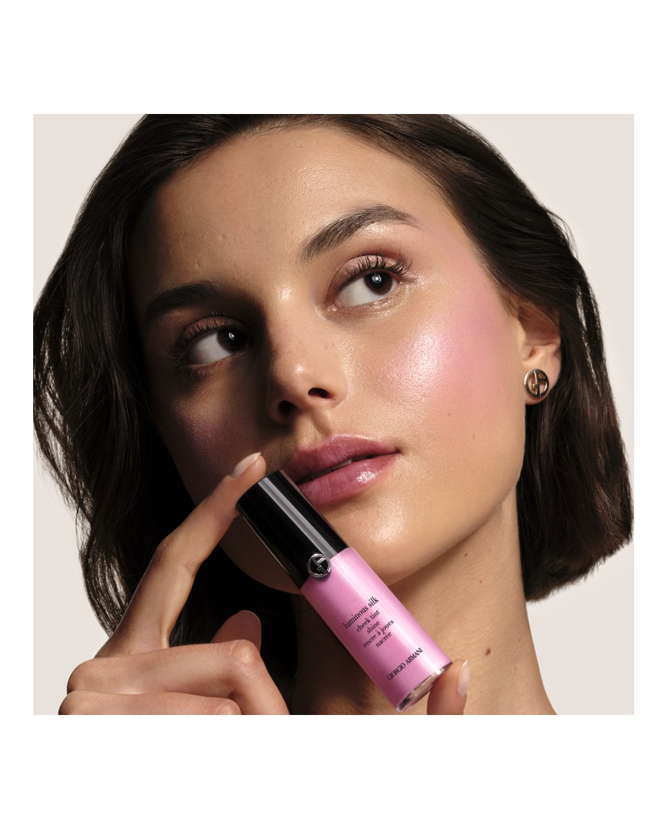 Colorete Líquido Luminous Silk Cheek Tint Shine  Armani Stellar Pink Armani-6