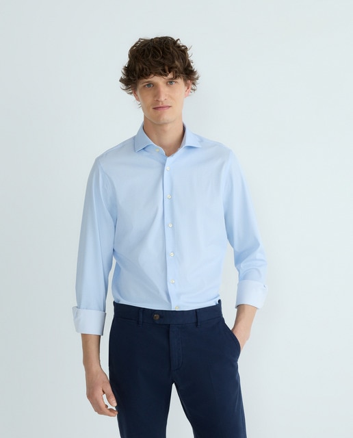 Imagem 0 de Camisa Formal com Estampado e Resistente a Vincos