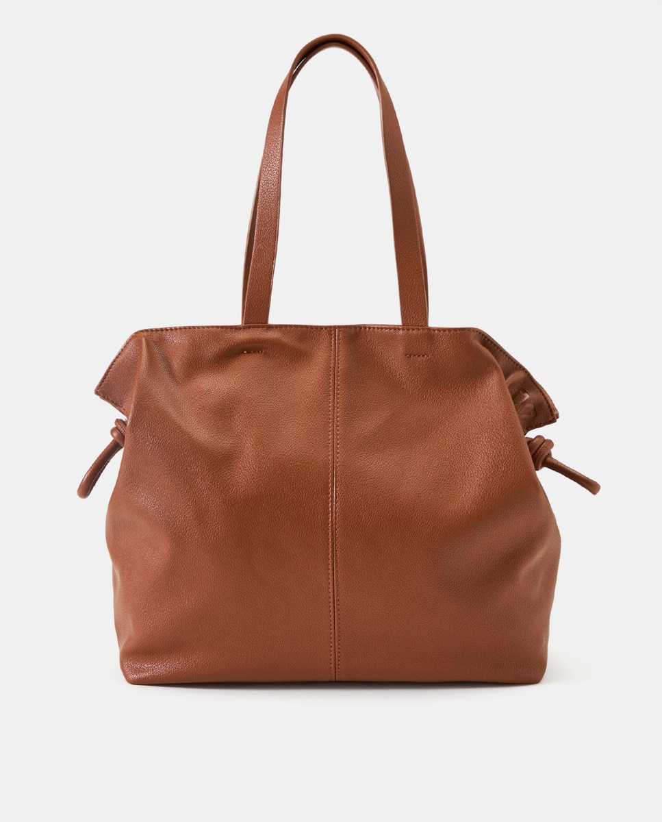 Mala Shopper Flexível Castanho-1