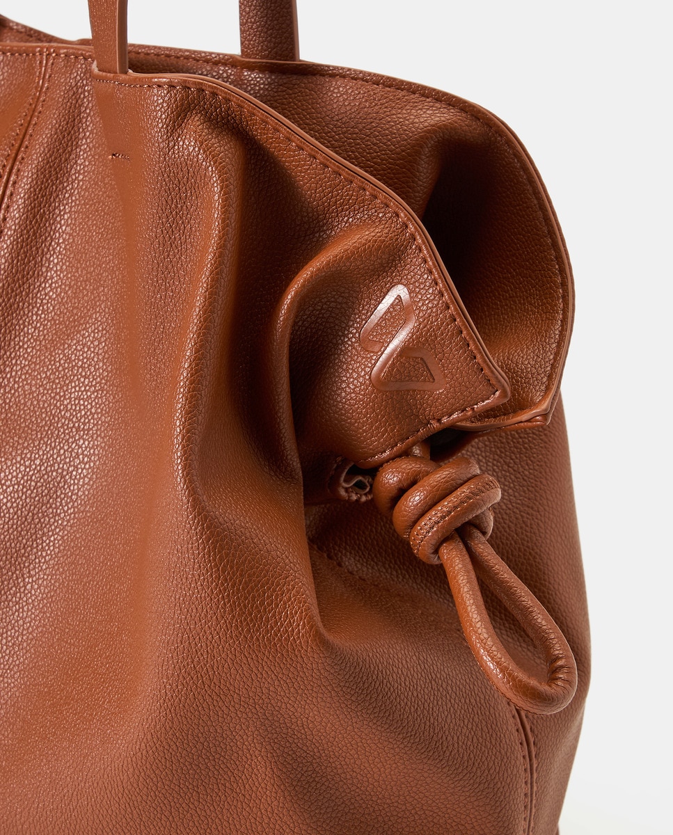 Mala Shopper Flexível Castanho-3