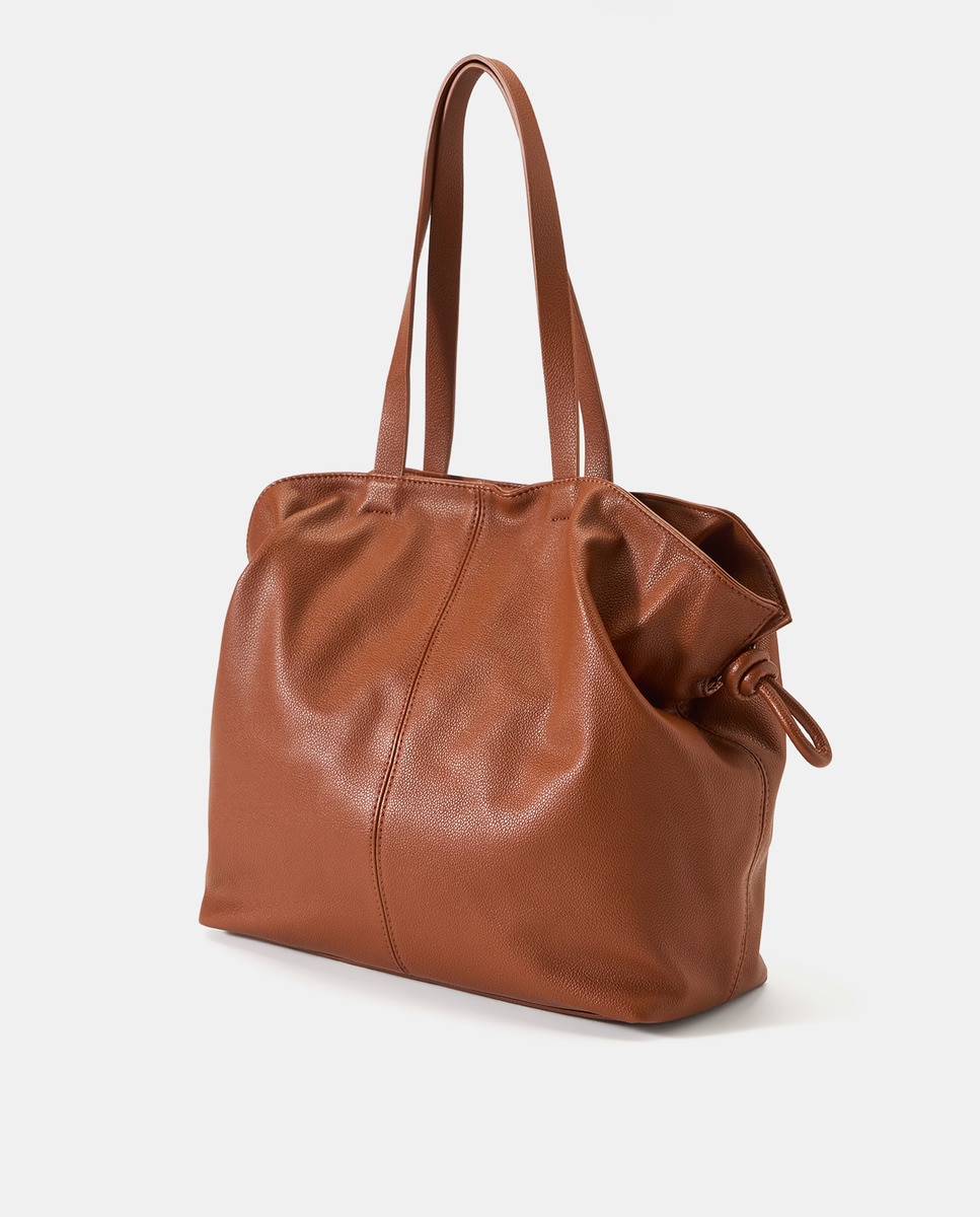 Mala Shopper Flexível Castanho-2
