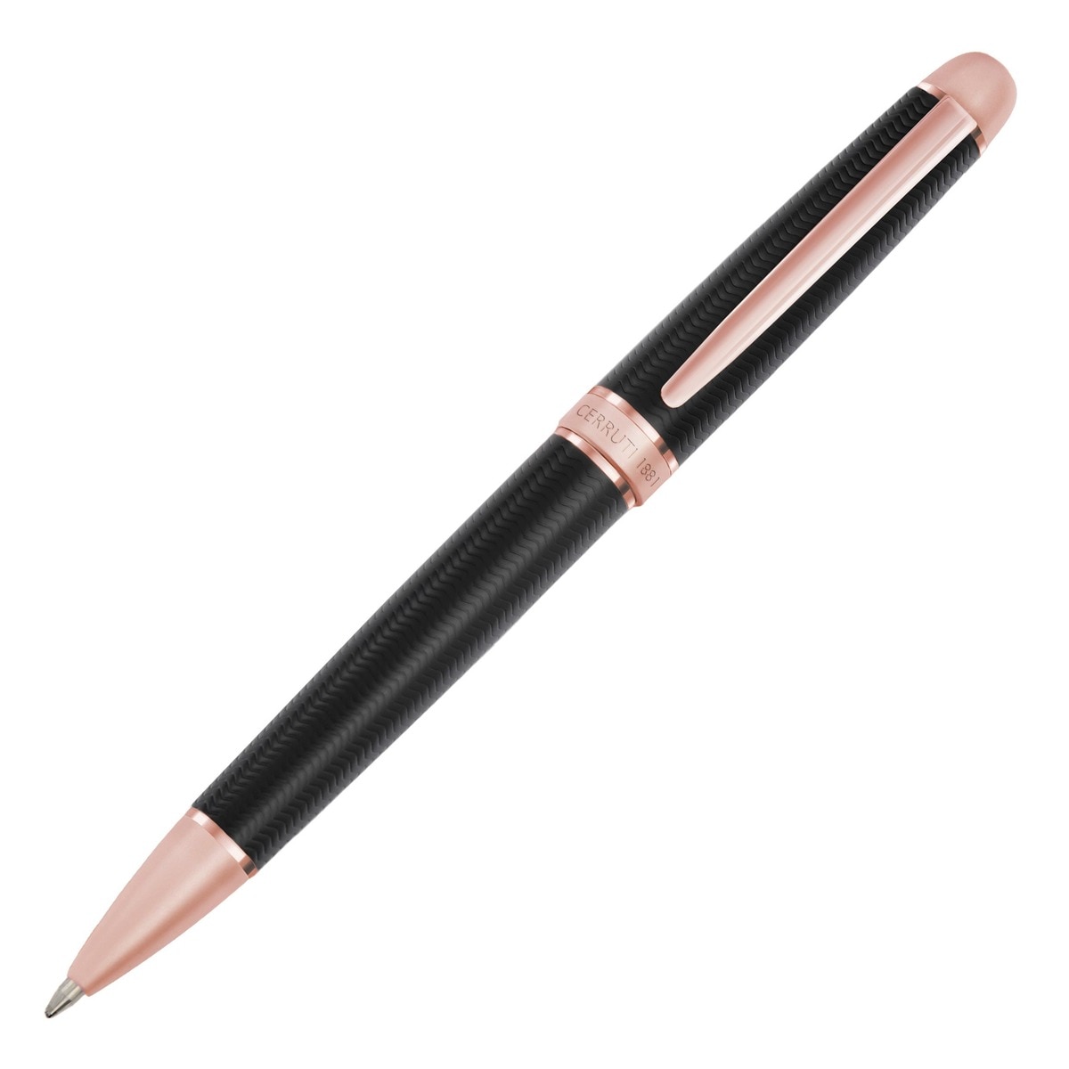 Esferográfica Holborn Cerruti 1881 preto e ouro rosa Preto/Dourado rosa-1