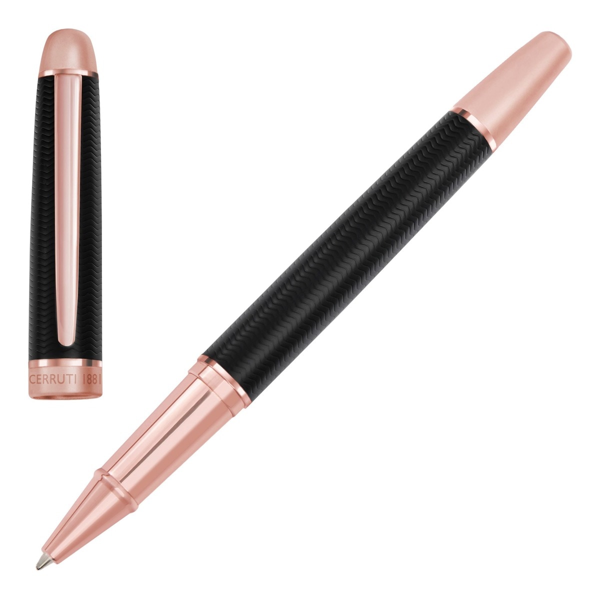 Rollerball Holborn Cerruti 1881 preto e ouro rosa Preto/Dourado rosa-1