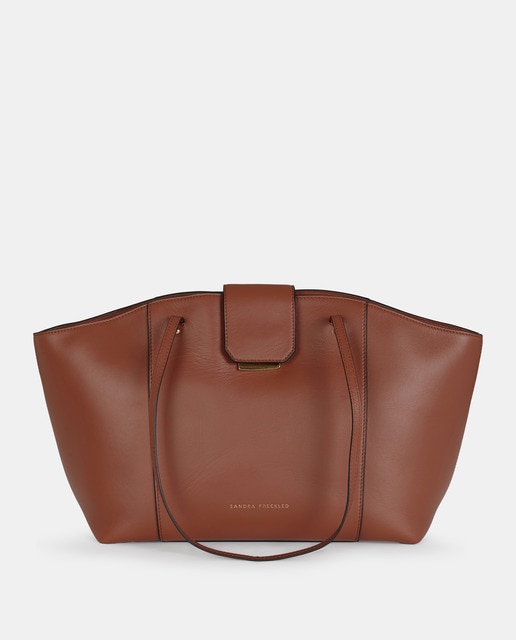 Imagem 0 de Mala Shopper Grande em Pele Lisa com Alças Compridas