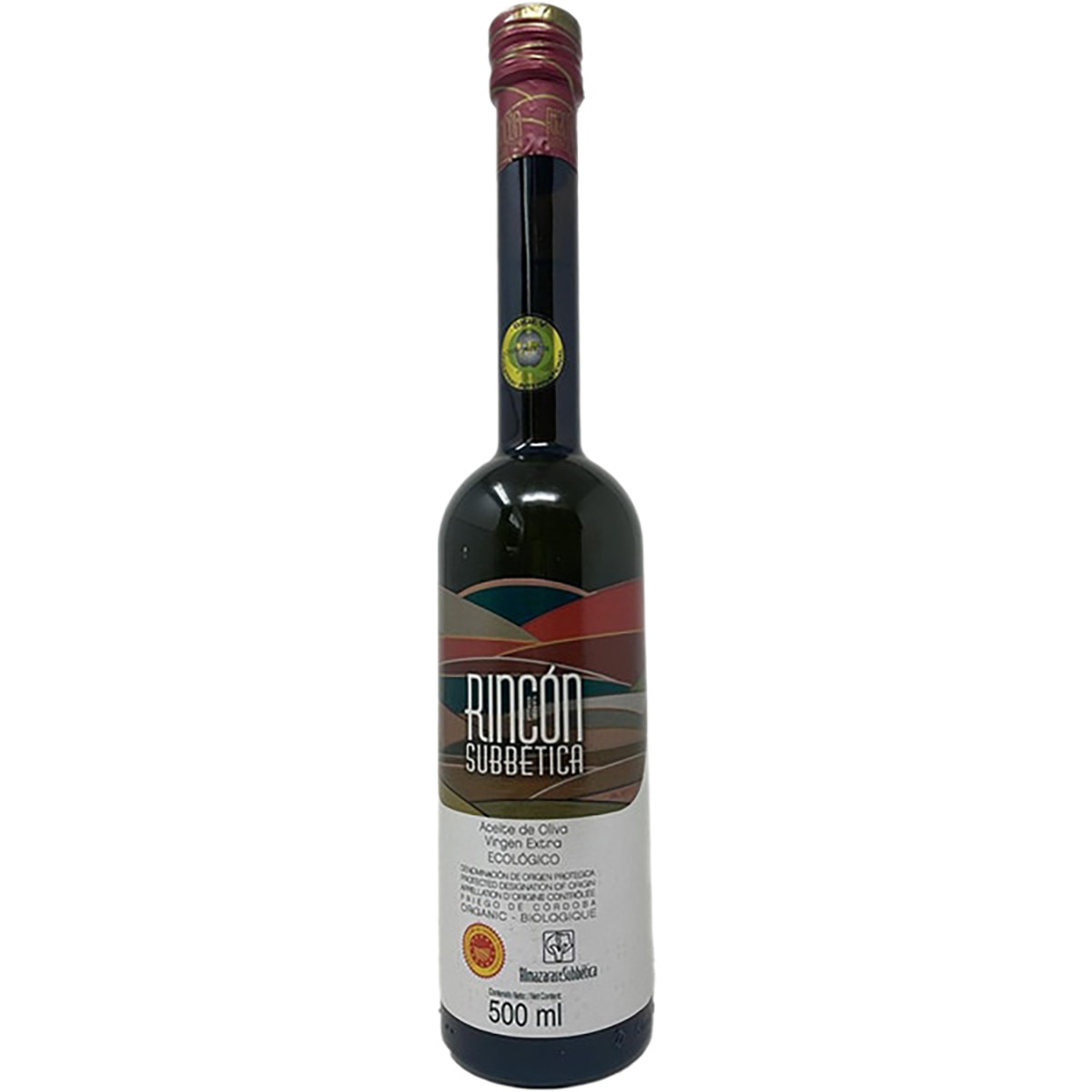 Aceite de oliva virgen extra ecológico DOP Priego de Córdoba botella 500 ml - Rincon De La Subbetica