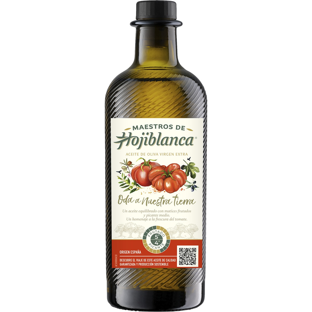 Aceite de oliva virgen extra sabor equilibrado botella 500 ml Oda a Nuestra Tierra nº 7 - Maestros De Hojiblanca