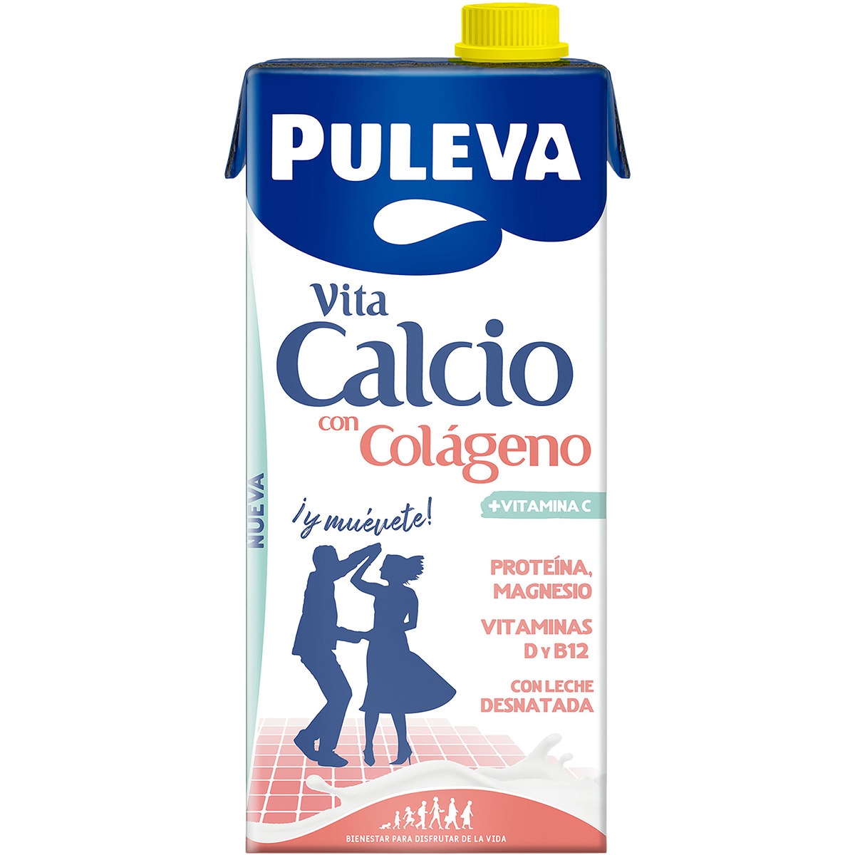 Vita Calcio bebida láctea con calcio, colágeno, proteína, magnesio y vitaminas D y B12 brik 1 l y leche desnatada