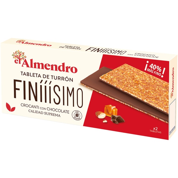 finíííssimo Supreme Quality nougat with chocolate gluten-free 2 bars case 180 g