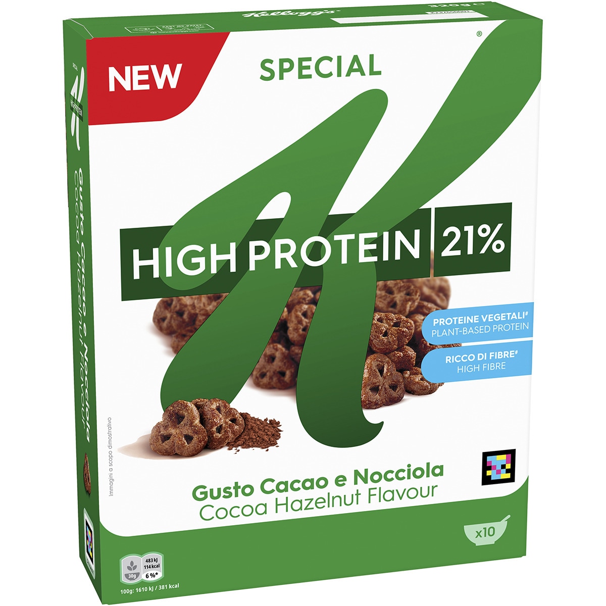 Cereales de desayunos proteicos sabor a cacao y avellanas paquete 320 g - Kellogg's Special K