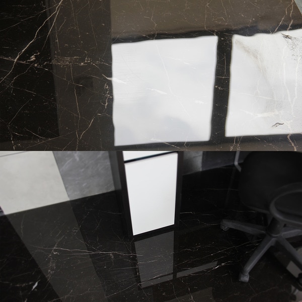 producto en crema para arañazos y defectos Shine Repair Dark can 250 ml en porcelánico esmaltado pulido y porcelánico técnico pulido