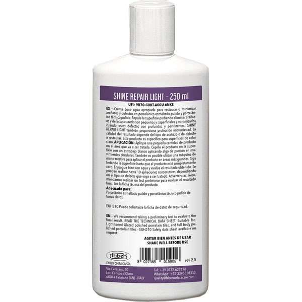 producto en crema para arañazos y defectos Shine Repair Light can 250 ml proporciona protección antisuciedad