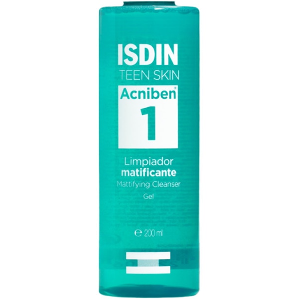 Acniben 1 matifying cleanser gel deep cleans and helps reduce spots flask 200 ml