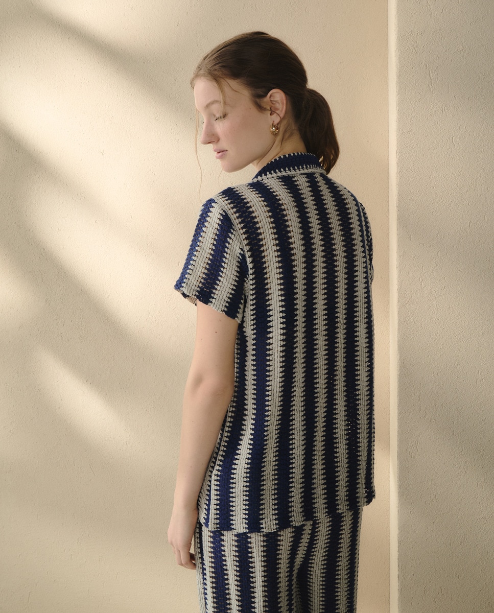 Camisa de Manga Curta Azul-marinho-3