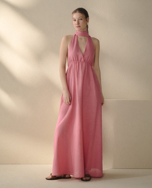 Imagem 0 de Vestido Comprido com Gola Halter