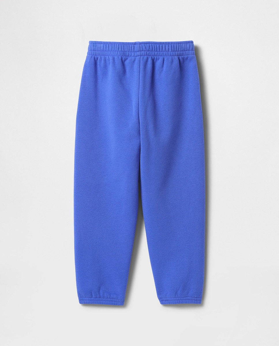 Joggers com Cintura Elástica e Bolsos Inclinados à Frente Azul-4