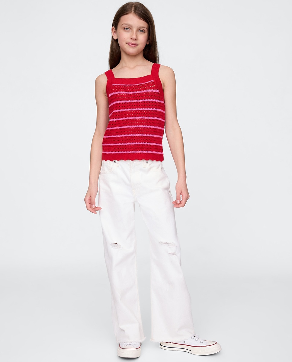 T-shirt sem Mangas Vermelho-4