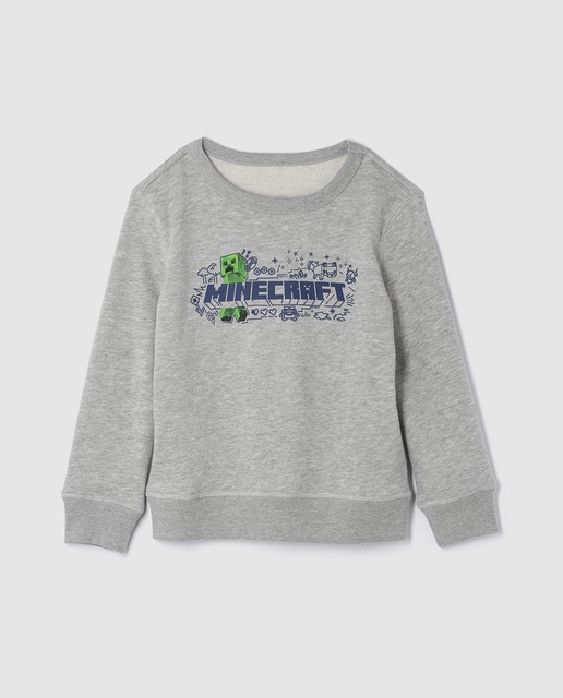 Imagen 0 de Sudadera de niño con cuello redondo con gráfico de Minecraft en la parte delantera