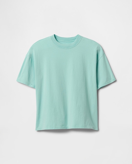 Imagen 0 de Camiseta de punto jersey lavado y hombro caído de niño