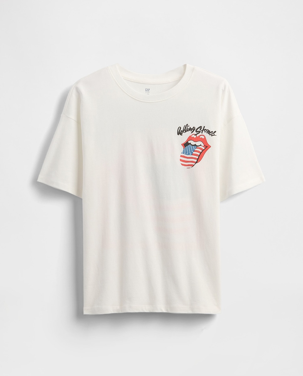 T-shirt com manga curta Branco-1