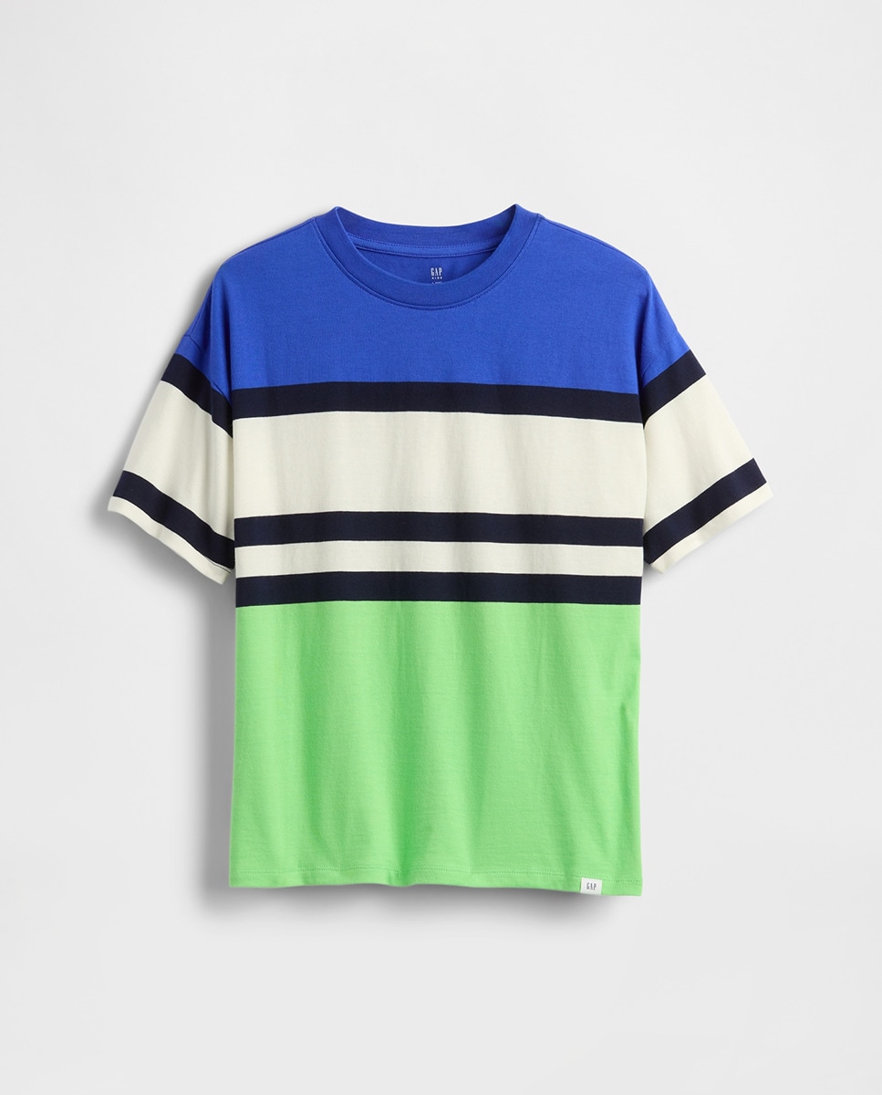 T-shirt de Manga Curta com Gola Redonda Multicolor-1