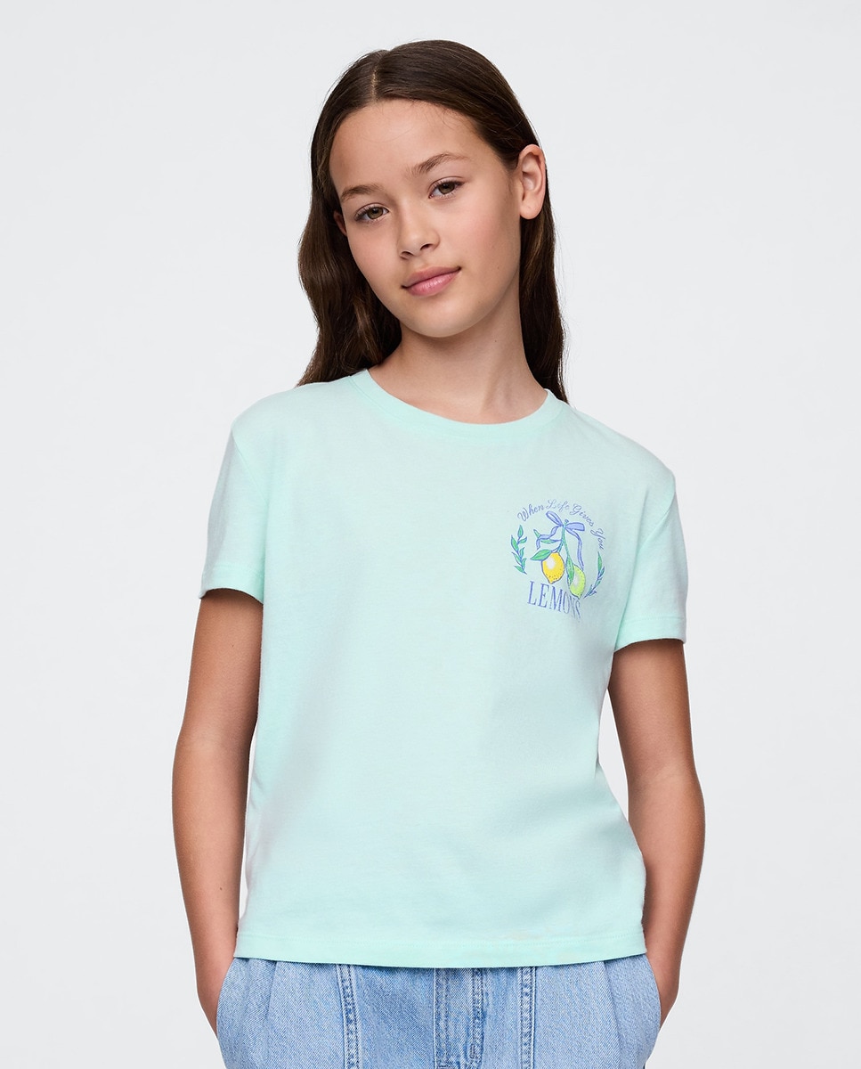 Cuello Redondo El Corte Ingles Camisetas Gap Camiseta Gráfica De