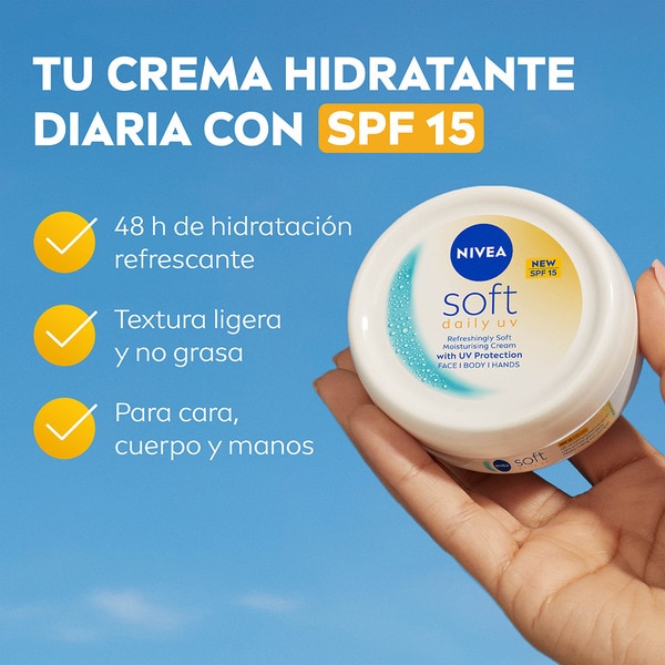 Tägliche Gesichts-, Körper- und Handcreme Soft Uv Schale 100 ml