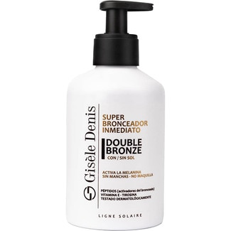 GISELE DENIS Double Bronze super bronceador inmediato activa la melanina dosificador 250 ml sin manchas, no maquilla