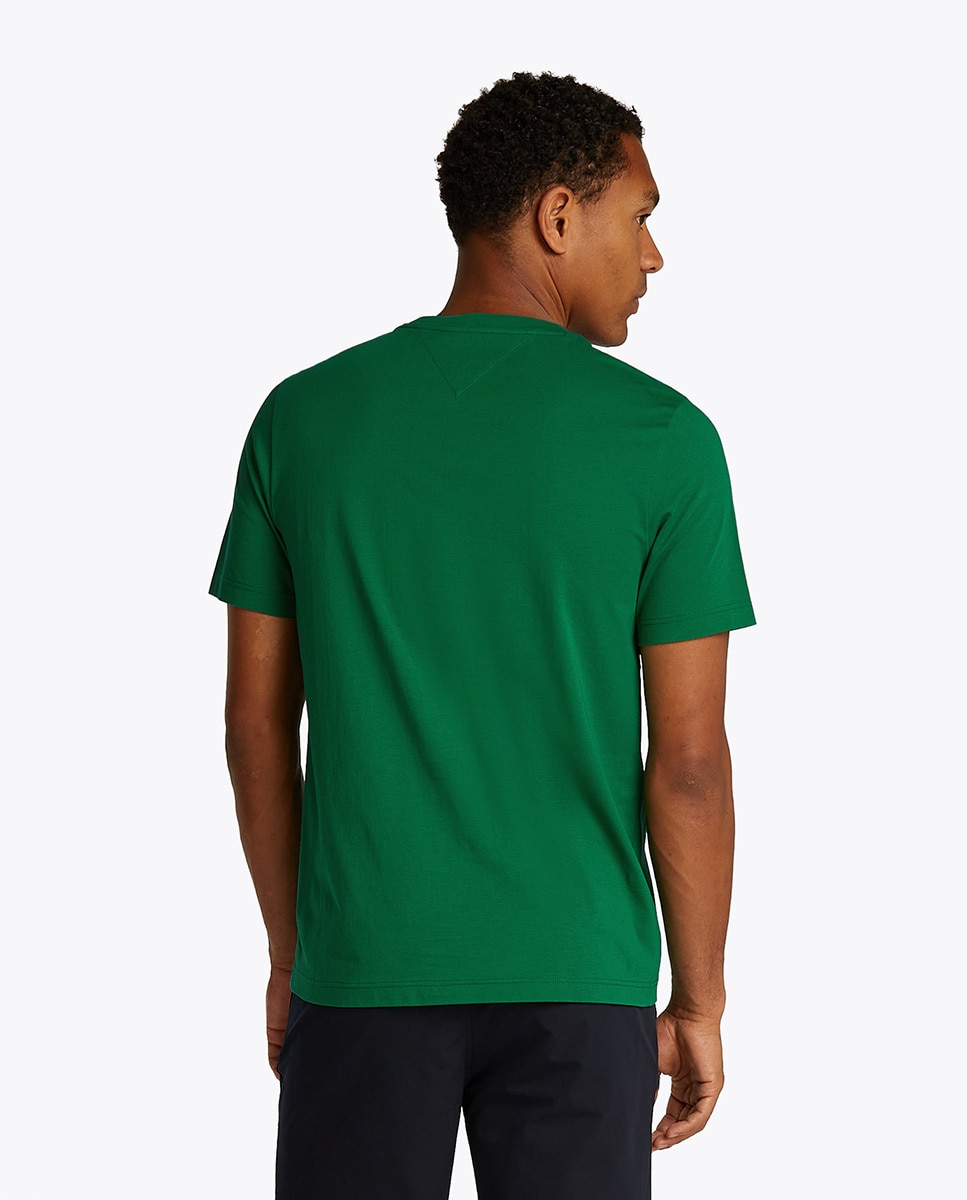 T-shirt com Decote Redondo e Manga Curta Verde-2