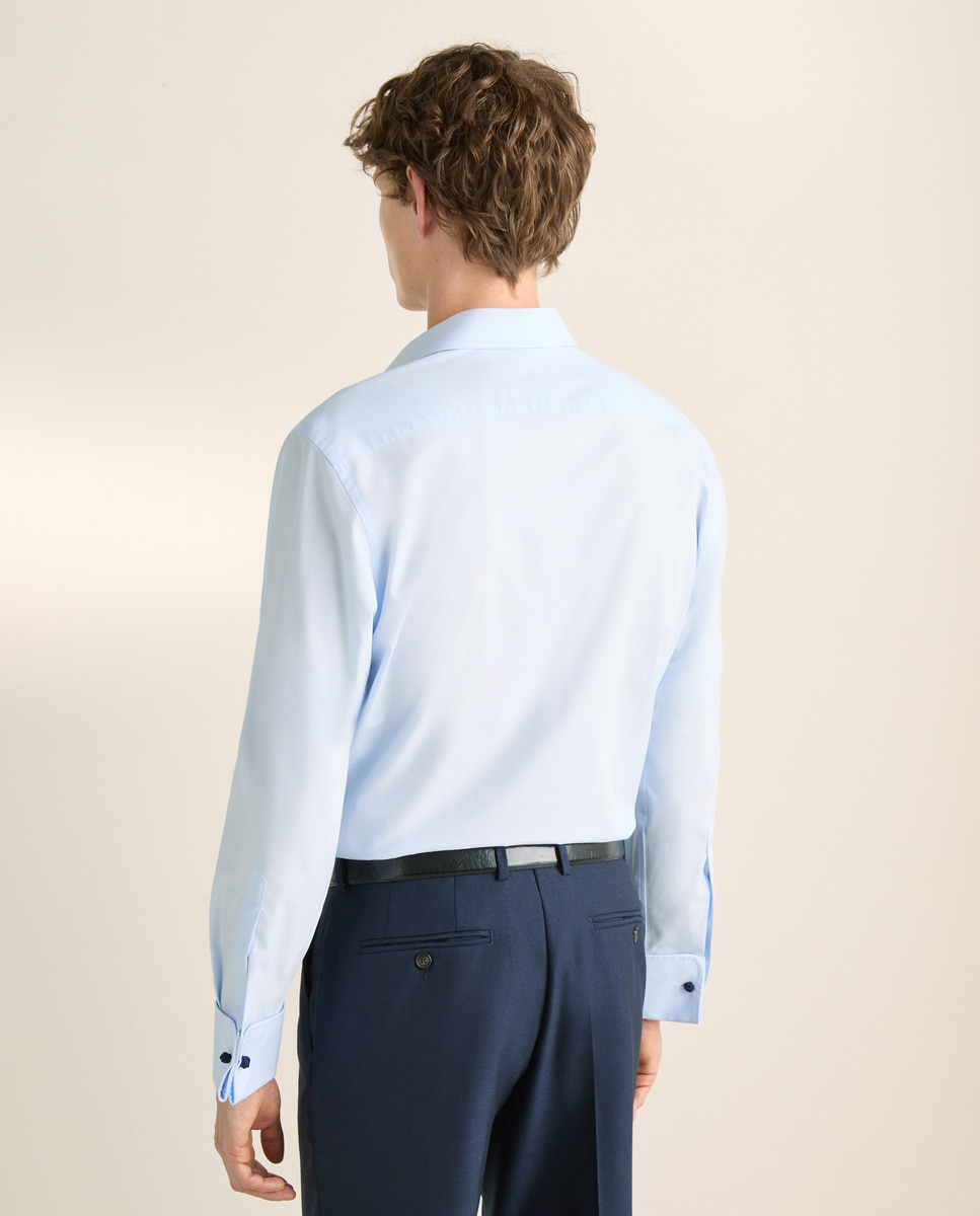 Camisa Formal Regular Fit Azul-3