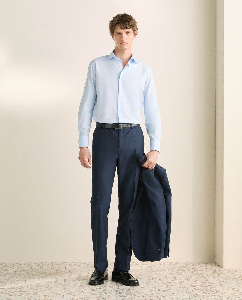 Camisa Formal Regular Fit Azul-2