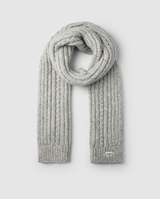 Imagen 0 de Bufanda de punto en espiga para mujer