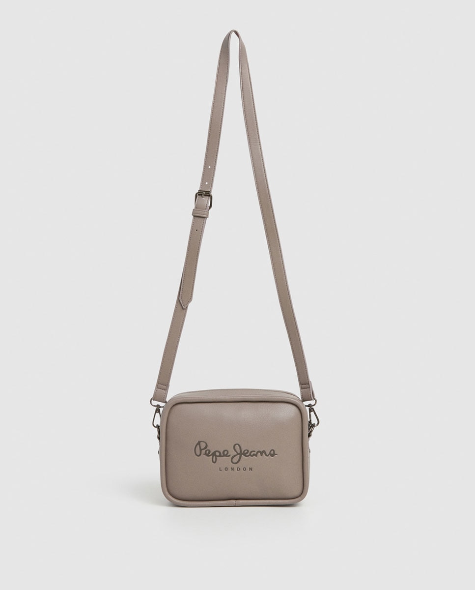 Mala Tipo Camera Bag Bassy Code com Logótipo Central Cinzento-2
