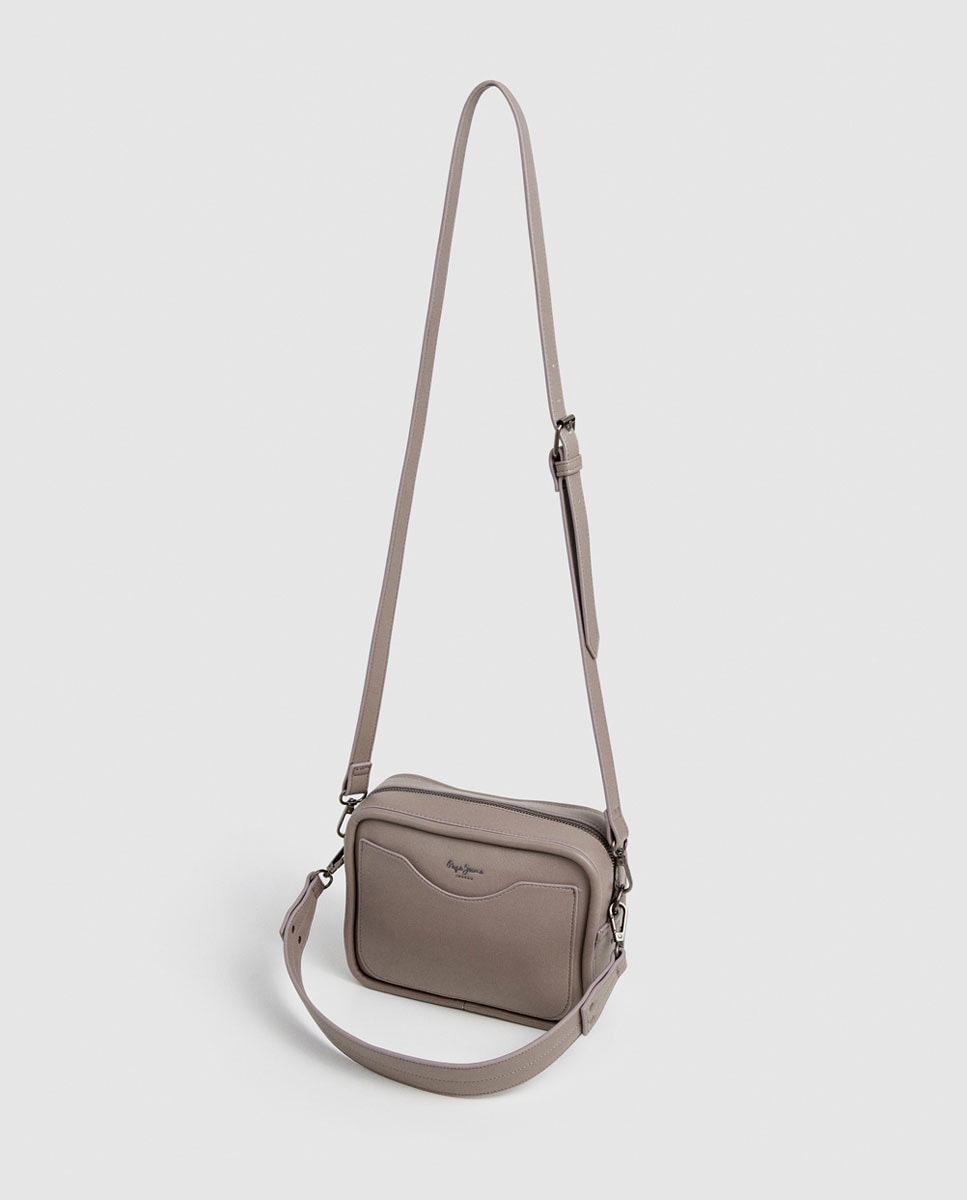 Mala Tipo Camera Bag Bassy Code com Logótipo Central Cinzento-3